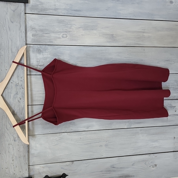 Popular Basics Body Con Spaghetti Stap Dress Size Medium Plum Color - Picture 3 of 8